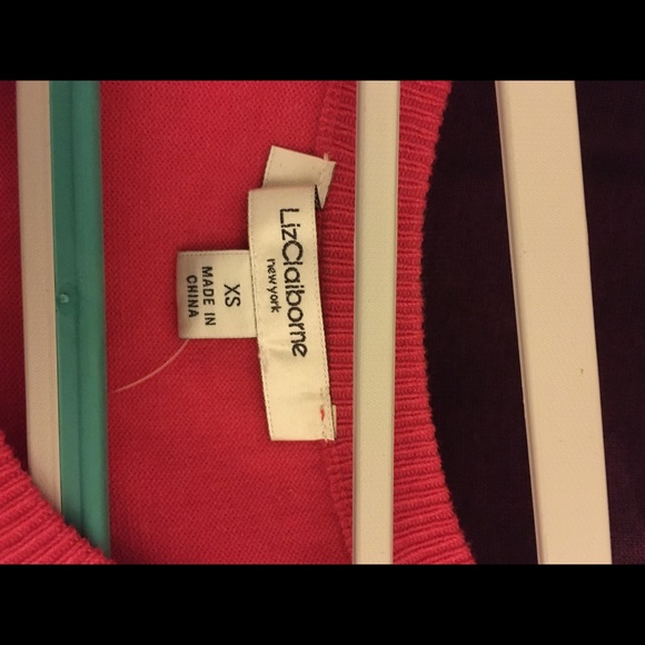 Liz Claiborne red multi sweater/cardigan - Picture 2 of 3